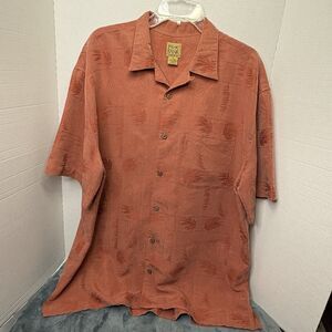 Jos. A. Bank Short Sleeve Men's XL Collared, Buttons Palm Trees Modal/Poly Blend